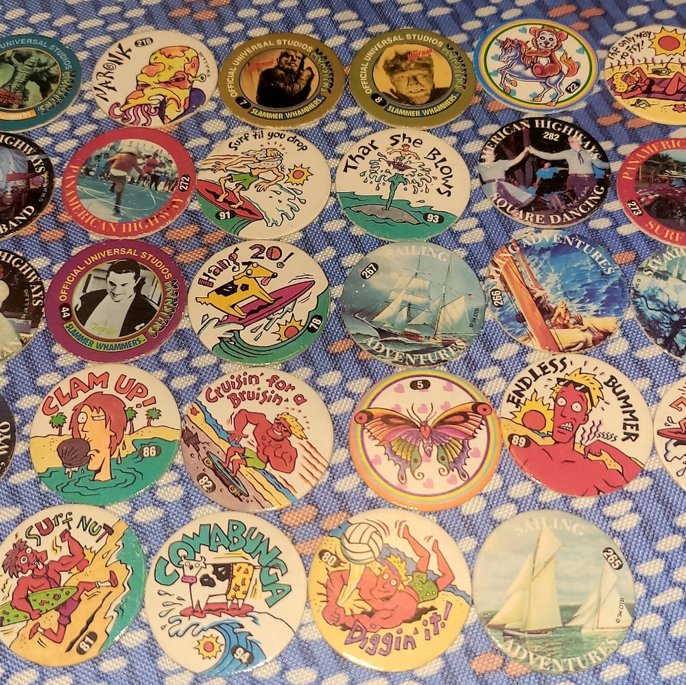 28 Limited Edition Original 1994 POGS Milk Caps!! Collectibles!!